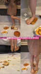 [20 minutes 11 seconds!! ︎🌟] A former idol who likes stepping on various things since ****hood, she crushes food with her bare feet without hesitation!! ︎